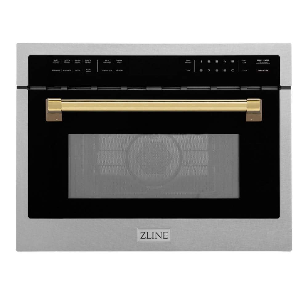 Autograph Edition 24 in. 1.6 cu ft. Convection Microwave Oven in Satin Stainless Steel with Polished Gold Accents price history on PriceWatchPro