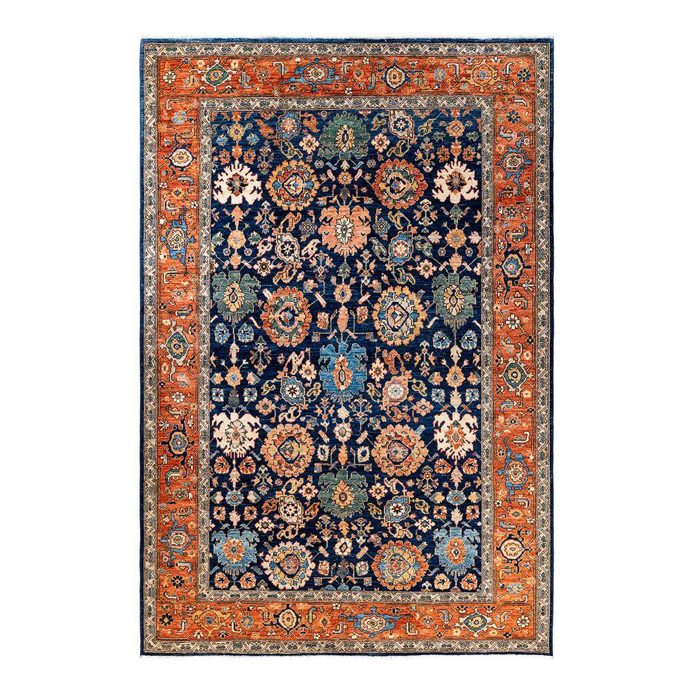 Serapi Blue 6 ft. x 9 ft. Tribal Wool Indoor Area Rug price history on PriceWatchPro