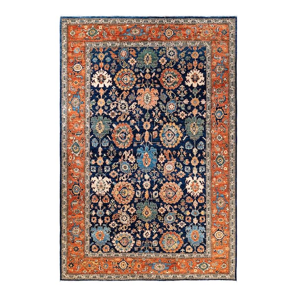 Solo Rugs Serapi Blue 6 ft. x 9 ft. Tribal Wool Indoor Area Rug