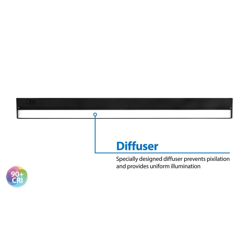 Nicor 40-Inch Black LED Under Cabinet Light Bar