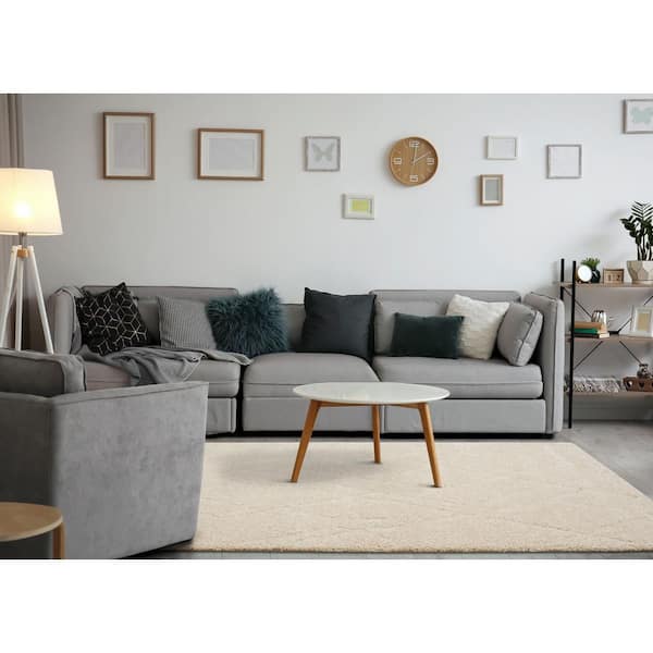 Noctis Collections 5 ft. x 8 ft. Beige Geometric, Tonal/Solid, Trellis Indoor Area Rug