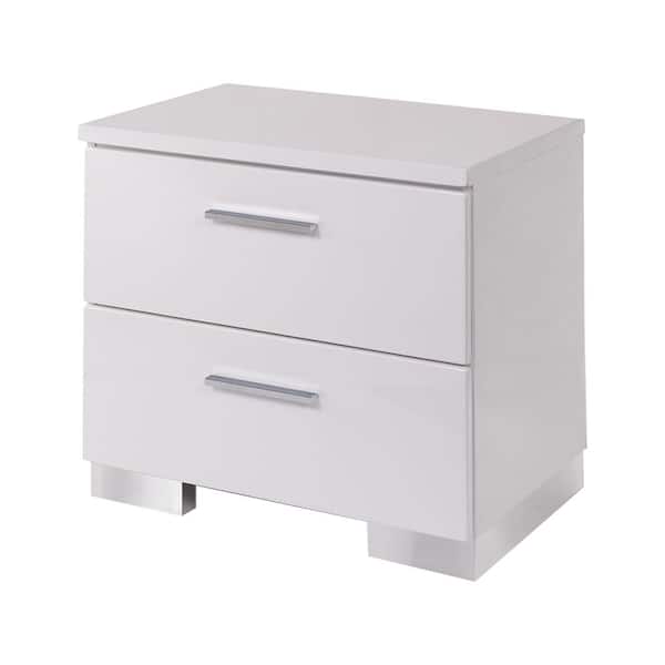 Acme Furniture Louis Philippe III 2-Drawer Cherry Nightstand (24 in. H X 22  in. W X 16 in. D) 19523 - The Home Depot