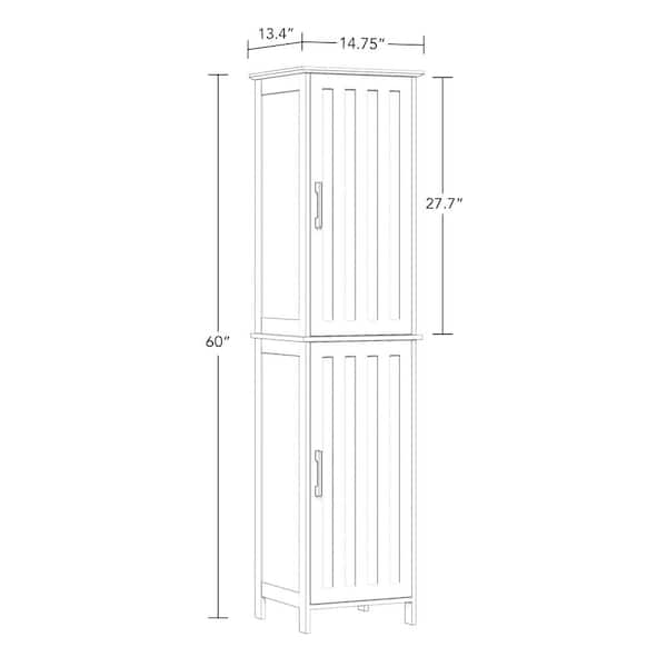 RiverRidge Home Monroe Two-Door Tall Cabinet - White