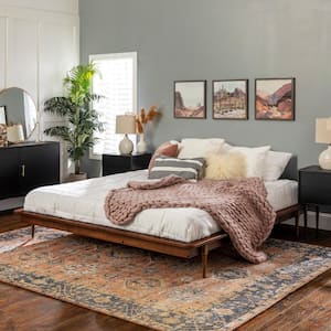 マロン　 Walker Edison Furniture Company Caramel King Solid Wood