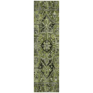 Chantille ACN570 Olive 2 ft. 3 in. x 7 ft. 6 in. Machine Washable Indoor/Outdoor Geometric Runner Rug