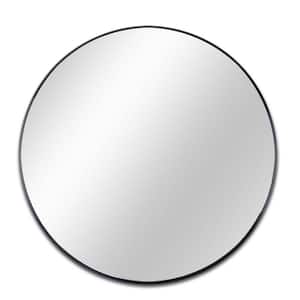 36 in. W x 36 in. H Modern Large Round Black Circular Wall Mirror Suitable for Bedroom