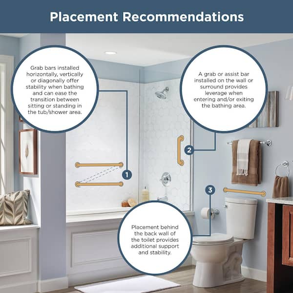 Ada Shower Grab Bar Locations Franklin Brass Voisin 36 X 1-1/4