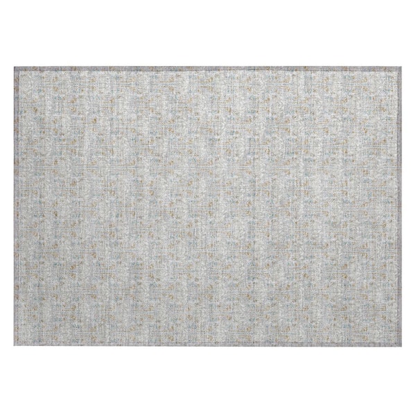 Chantille Machine Washable Indoor/Outdoor Abstract ACN3065 Silver 2 ft. x 3 ft. Accent Rug