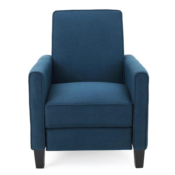 Noble House Darvis Dark Blue Polyester Standard (No Motion) Recliner