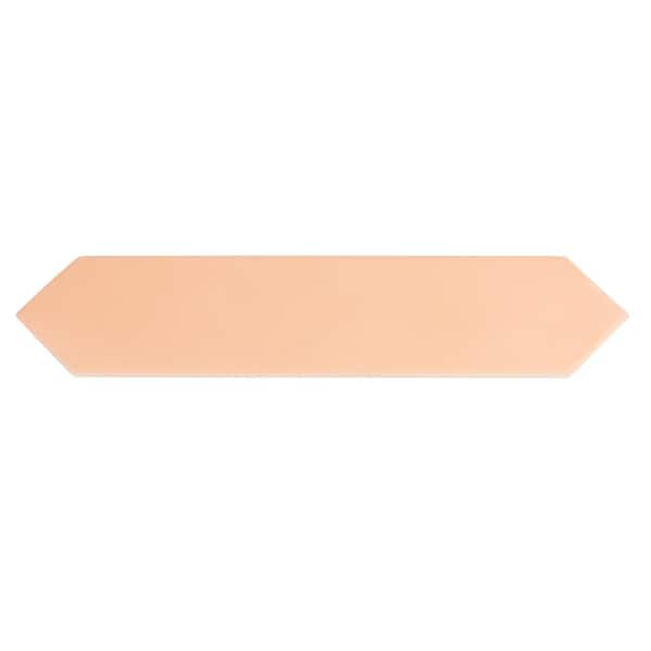 Apollo Tile Piquet Pink 2 in. x 10 in. Matte Ceramic Picket Wall and Floor Tile Sample (0.14 Sq. ft./case) (1-pack)
