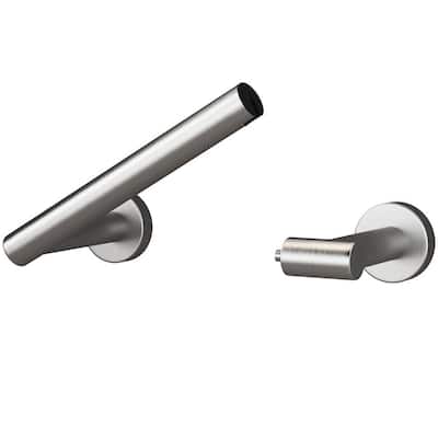 Bathroom Wall-Mount Toilet Paper Holder Flexible Pivot TP Holder in Brushed Nickel