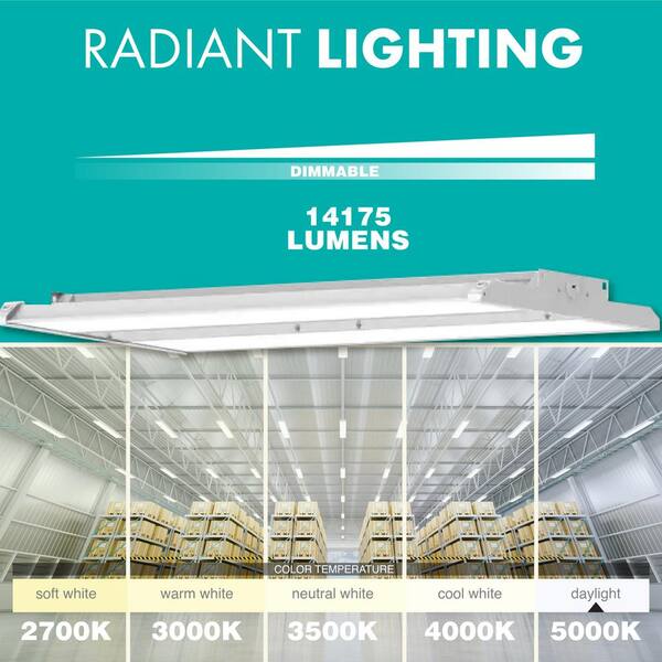 Simply Conserve 175-Watt Equivalent Dimmable Integrated LED Linear High Bay Light, 5000K Daylight, 1-pack