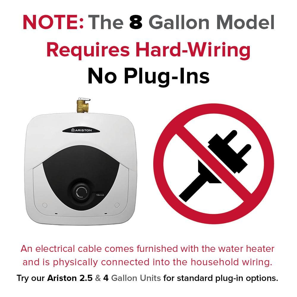 Ariston 8 Gallon 120-Volt Mini-Tank Electric Water Heater