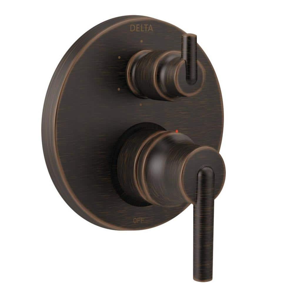 Venetian Bronze Wall-Mounted Lever Shower Trim Kit