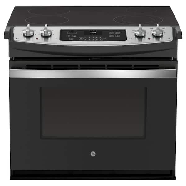 GE 30-in 4 Elements 5-cu ft Freestanding Electric Range (Stainless Steel)  in the Single Oven Electric Ranges department at