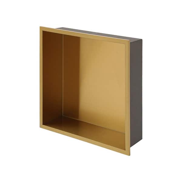 13 in. W x 13 in. H x 3.94 in. D Stainless Steel Shower Niche (Set of 1) Pieces in Gold