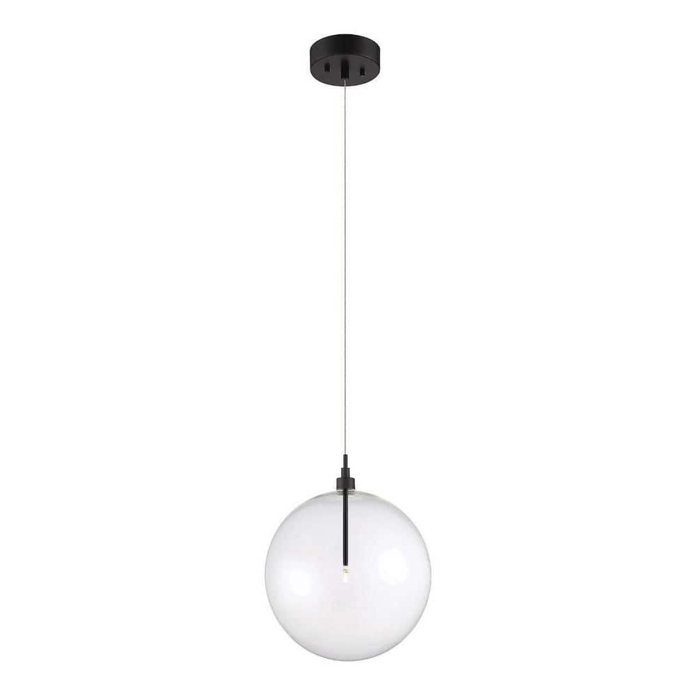 Elegant Globe LED Pendant in Oil Rubbed Bronze with Clear Glass