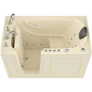 Safe Premier 59.6 in. x 60 in. x 32 in. Left Drain Walk-in Air and Whirlpool Bathtub in Biscuit