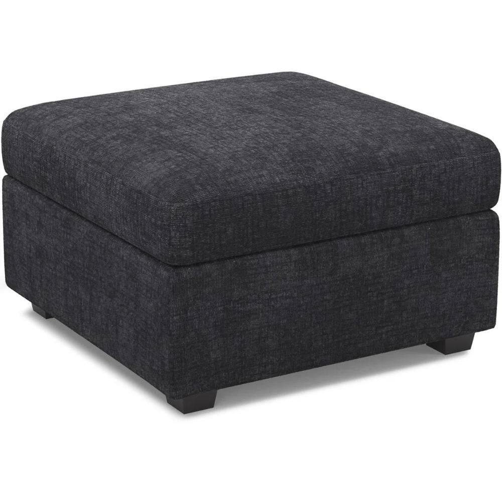 Chenille Square Storage Ottoman Large Ottoman