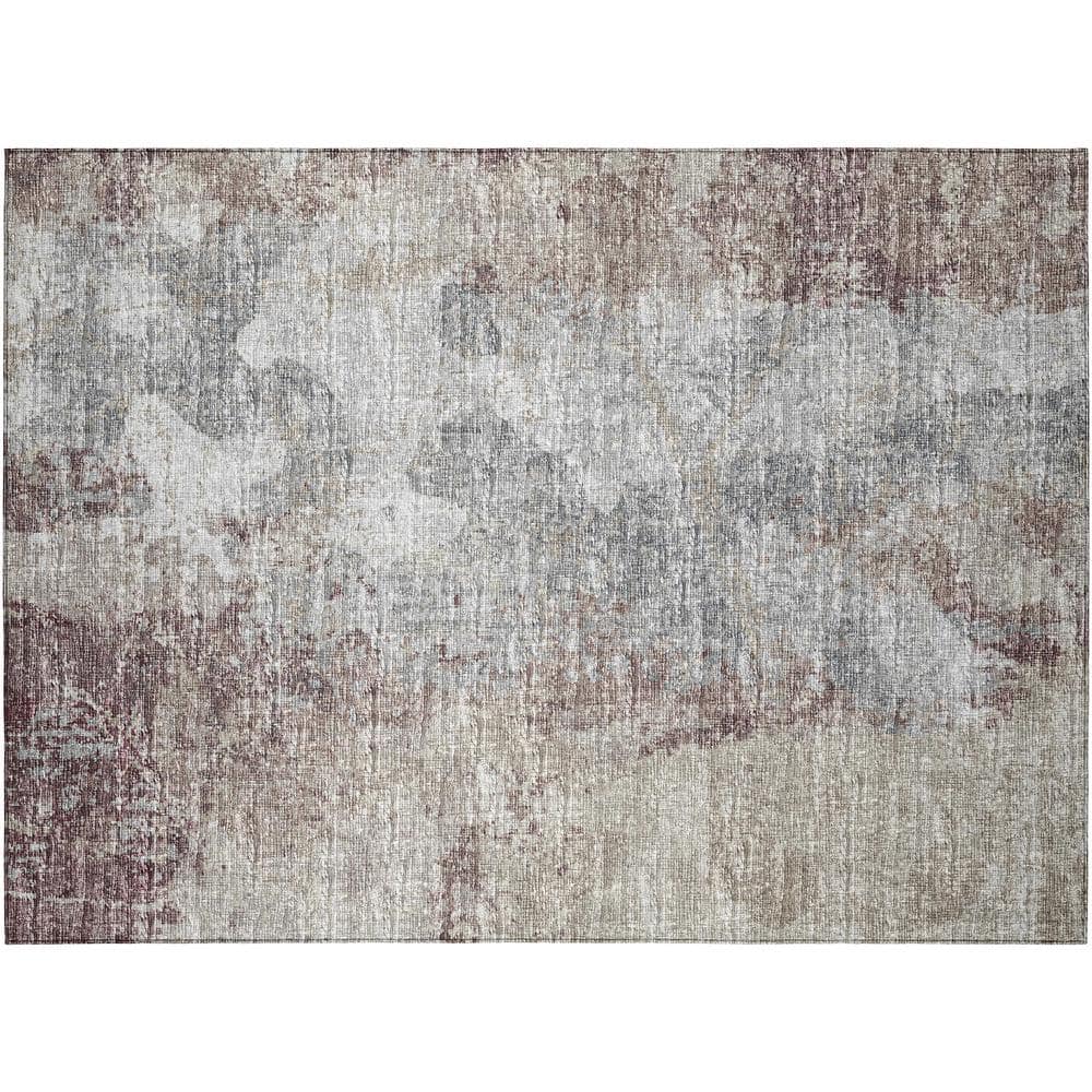 Accord Multi 1 ft. 8 in. x 2 ft. 6 in. Abstract Indoor/Outdoor Washable Are
