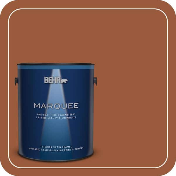BEHR MARQUEE 1 gal. #230D-7 Cinnamon Brandy Satin Enamel Interior Paint & Primer