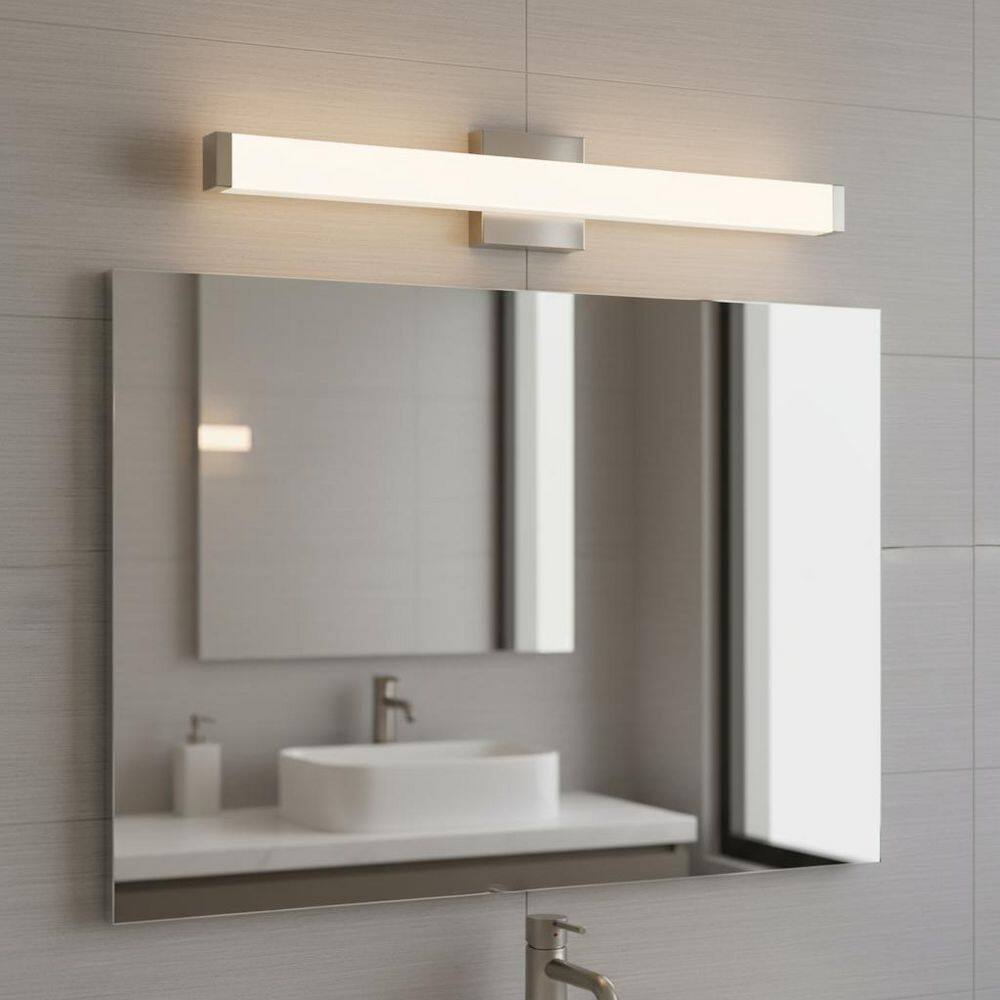 24 in. 1-Light 20W White Integrated LED Vanity Light, Modern Bathroom Wall Sconce Light Bar for Mirror and Makeup price history on PriceWatchPro