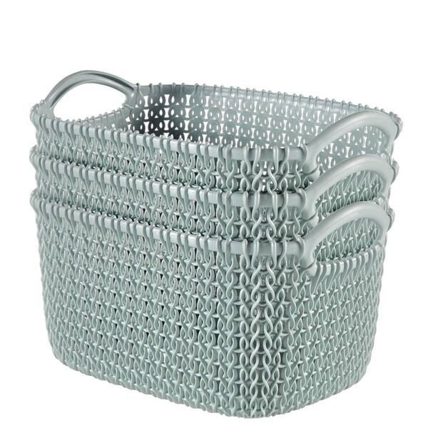 Curver Knitted Basket Rectangular Misty Blue 8L 230010 