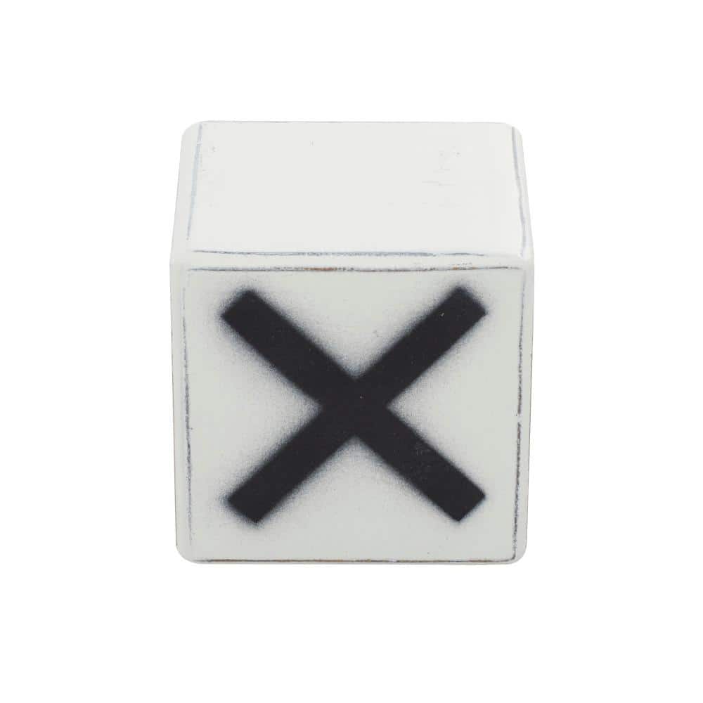 Sophisticated Black Wood Tic Tac Toe Game Set 14" with White Pieces