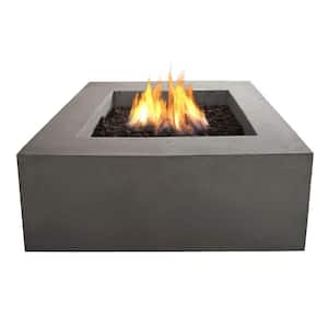 Baltic 36 in. Square Natural Gas Outdoor Fire Pit in Glacier Gray
