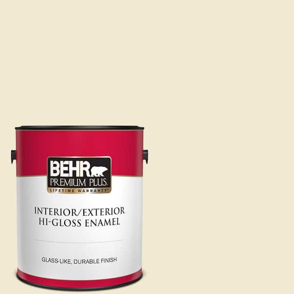 BEHR PREMIUM PLUS 1 gal. #370E-1 Country Dairy Hi-Gloss Enamel Interior/Exterior Paint