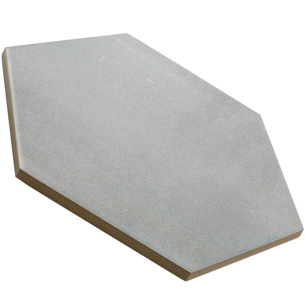 Gray Hexagon Matte Porcelain Floor and Wall Tile