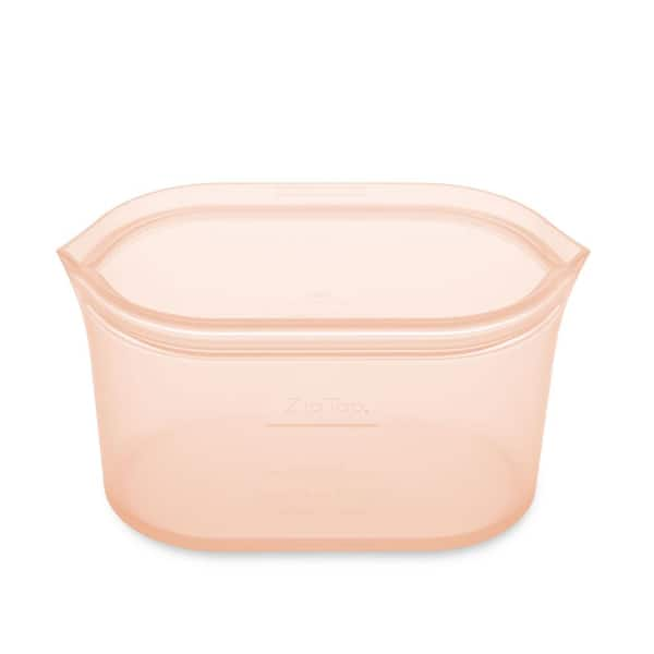 Zip Top 16 oz. Gray Reusable Silicone Small Dish Zippered Storage Container  Z-DSHS-02 - The Home Depot