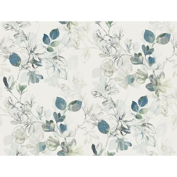 York Wallcoverings Arbor Vine Blue Paper Strippable Roll (Covers 60.75 sq. ft.)
