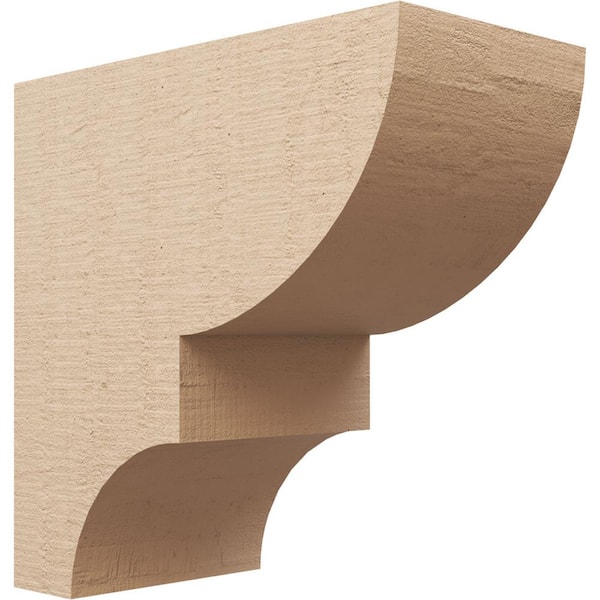 Ekena Millwork Classic Series 1 10 in. x 20 in. x 20 in. Ridgewood Rough Cedar Woodgrain Timberthane Polyurethane Corbel in Primed Tan