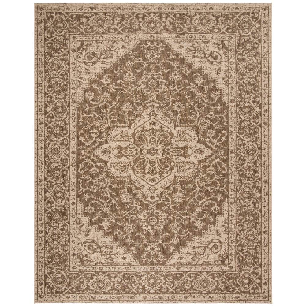 Handmade Beige/Cream Geometric Synthetic Round Rug, 54 in