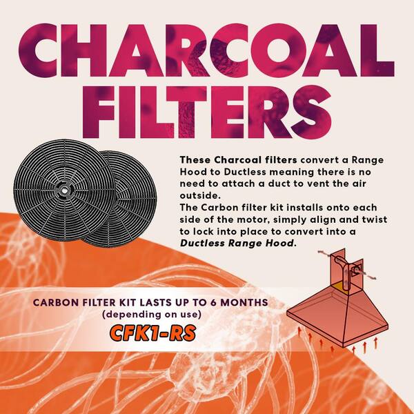 Air Filters Home for Range Hood Ductless Ventless Recirculating Cosmo