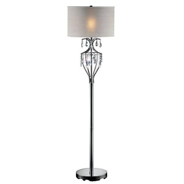 HomeSullivan 60 in. Chrome Floor Lamp-DISCONTINUED