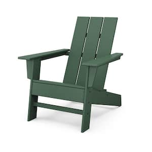 Grant Park Green HDPE Plastic Modern Adirondack Outdoor Chair