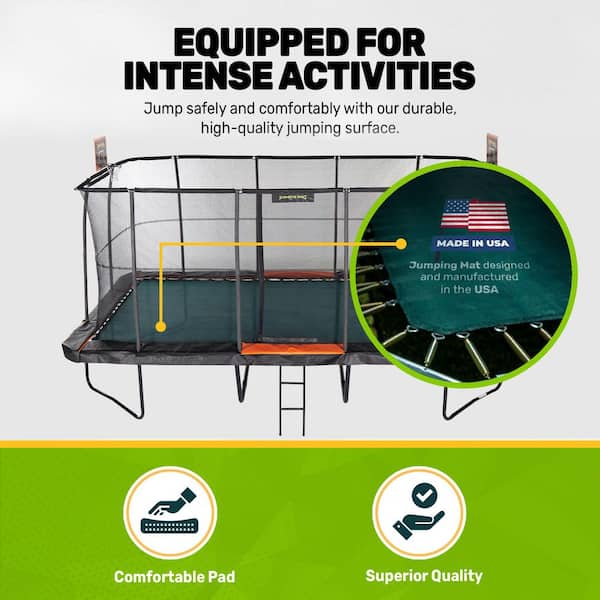 JUMPKING Pro-Series 10 ft. x 18 ft. Rectangle Trampoline with