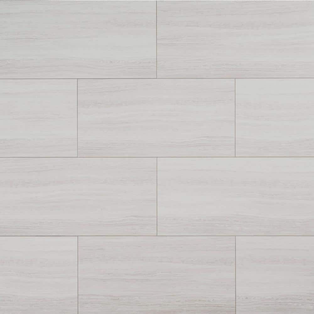 MSI White Ocean 12 in. x 24 in. Rigid Core Luxury Vinyl Tile Flooring (19.37 Sq. ft. / CASE)
