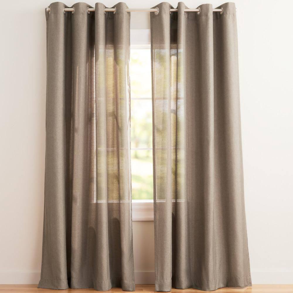 Loha Cafe Solid Light Filtering Grommet Top Curtain, 54 in. W x 84 in. L (Set of 2) price history on PriceWatchPro