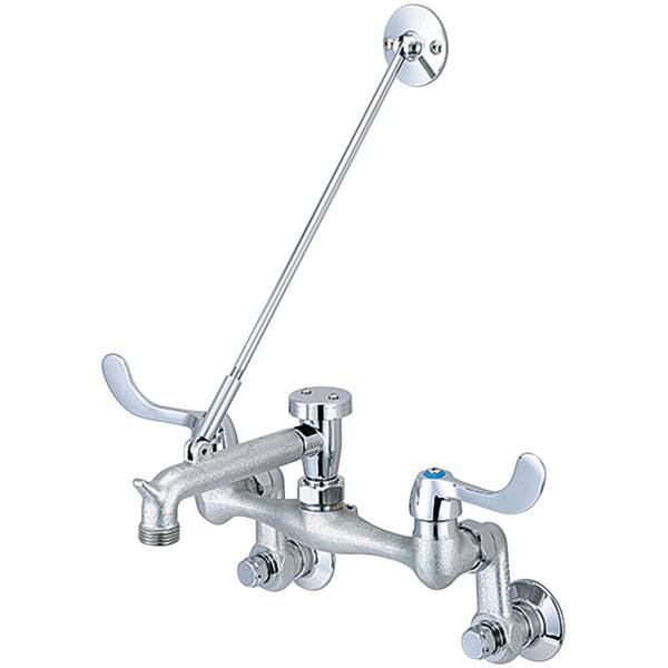 Central Brass 2Handle Wall Mounted Service Sink Utility Faucet in Rough Chrome 0054YELSRCQ