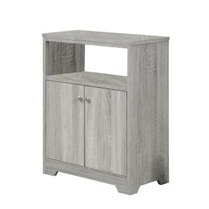 34.65 in. W x 26.97 in. D x 5.51 in. H Brown Linen Cabinet with Adjustable Shelves
