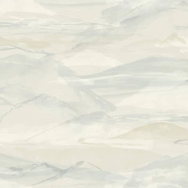 Chesapeake 20.50 in. W x 396 in. L Sky Blue Bozeman Mountains Wallpaper Sample