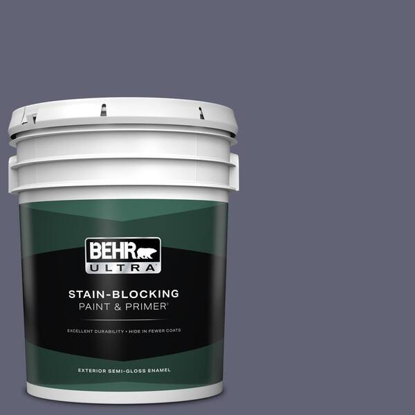 BEHR ULTRA 5 gal. #620F-6 Purple Orchid Semi-Gloss Enamel Exterior Paint & Primer