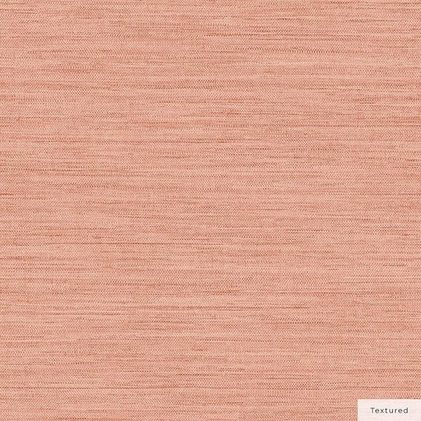 Tempaper Salmon Pink Faux Horizontal Grasscloth Vinyl Peel and Stick Textured Wallpaper Roll (Covers 56 sq. ft.)