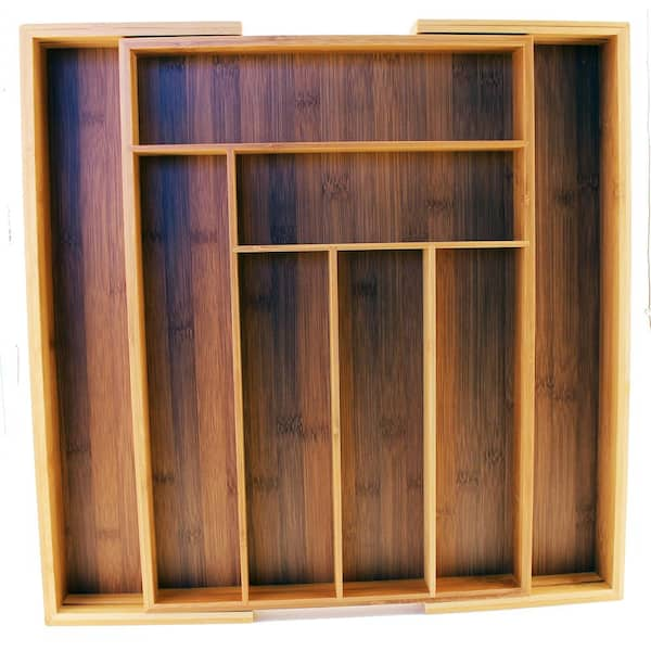 Honey-Can-Do 2.35 in. H x 17.75 in. W x 17.35 in. D Walnut Bamboo