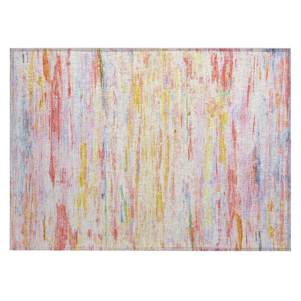 Chantille Machine Washable Indoor/Outdoor Abstract ACN1985 Coral 2 ft. x 3 ft. Accent Rug