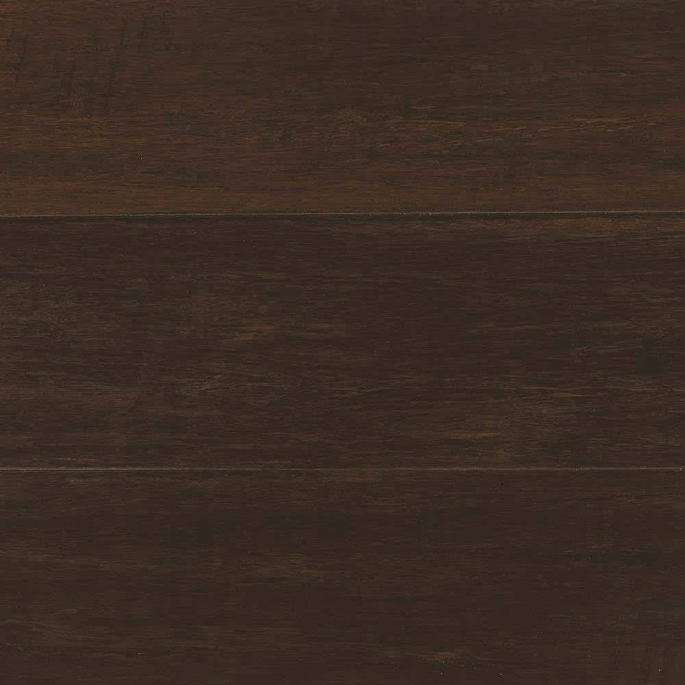 Home Decorators Collection Chai 3/8 in. T x 5.1 in. W Hand Scraped Strand Woven Engineered Bamboo Flooring (25.8 sqft/case), Dark