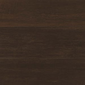 Hand Scraped Wire Brushed Strand Woven Chai 3/8 in. T x 5-1/8 in. W x 72 in. L Engineered Click Bamboo Flooring